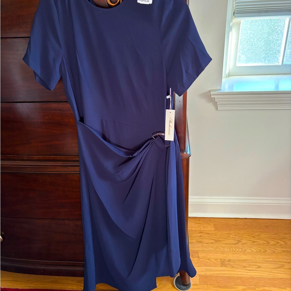Shoshanna cocktails belted baby blue dress-never worn